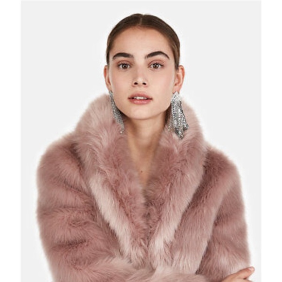 Express Jackets & Blazers - 🍒Express Gorgeous Faux Fur Coat